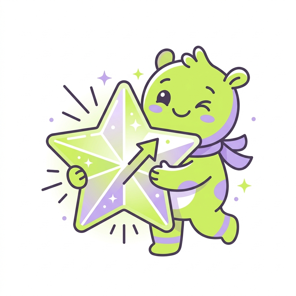 Marktalytics Mascot hugging a growth star